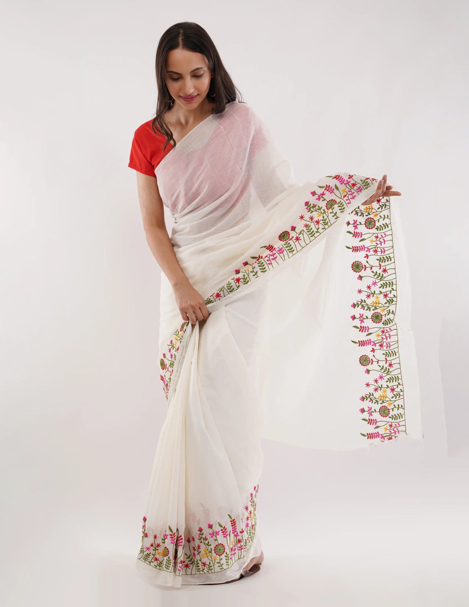 FLORAL FANTASY | Pure Cotton | Indidha Saree