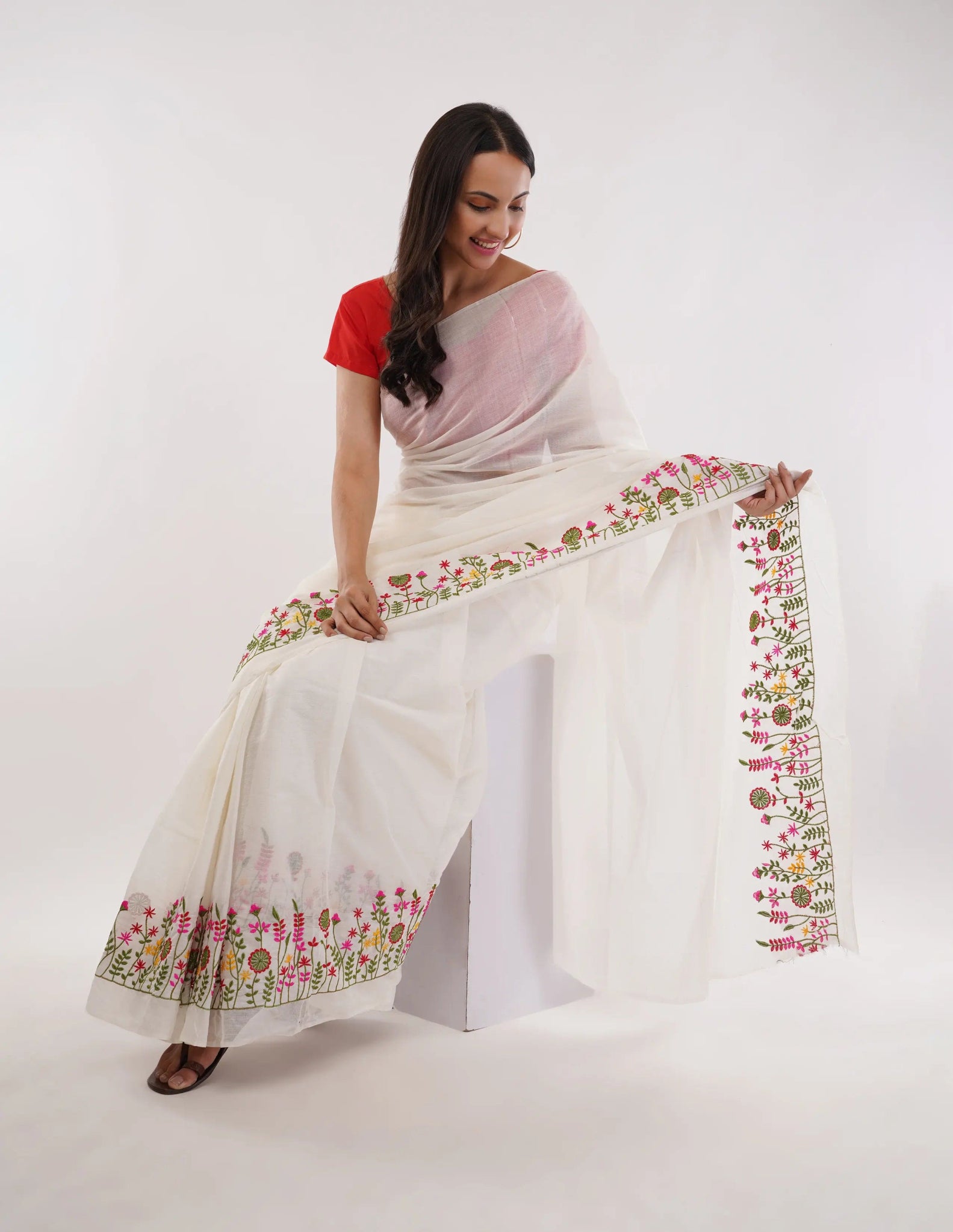 FLORAL FANTASY | Pure Cotton | Indidha Saree