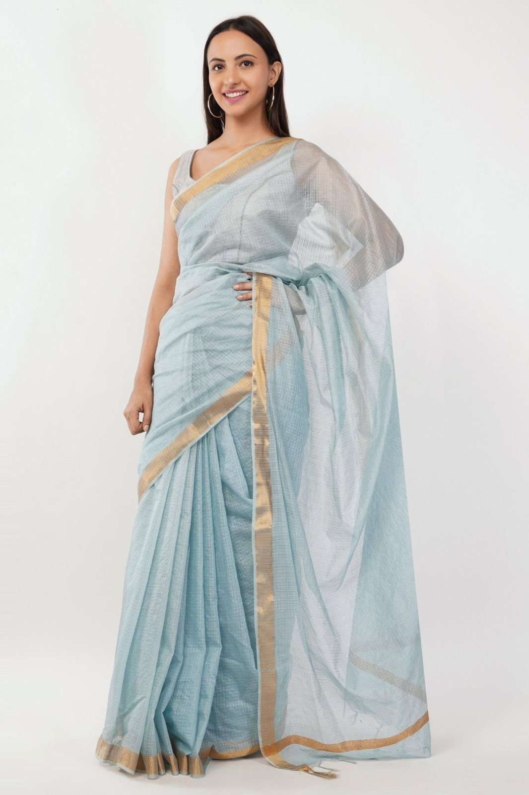FROSTED MIST | Kota Doria | Indidha Saree