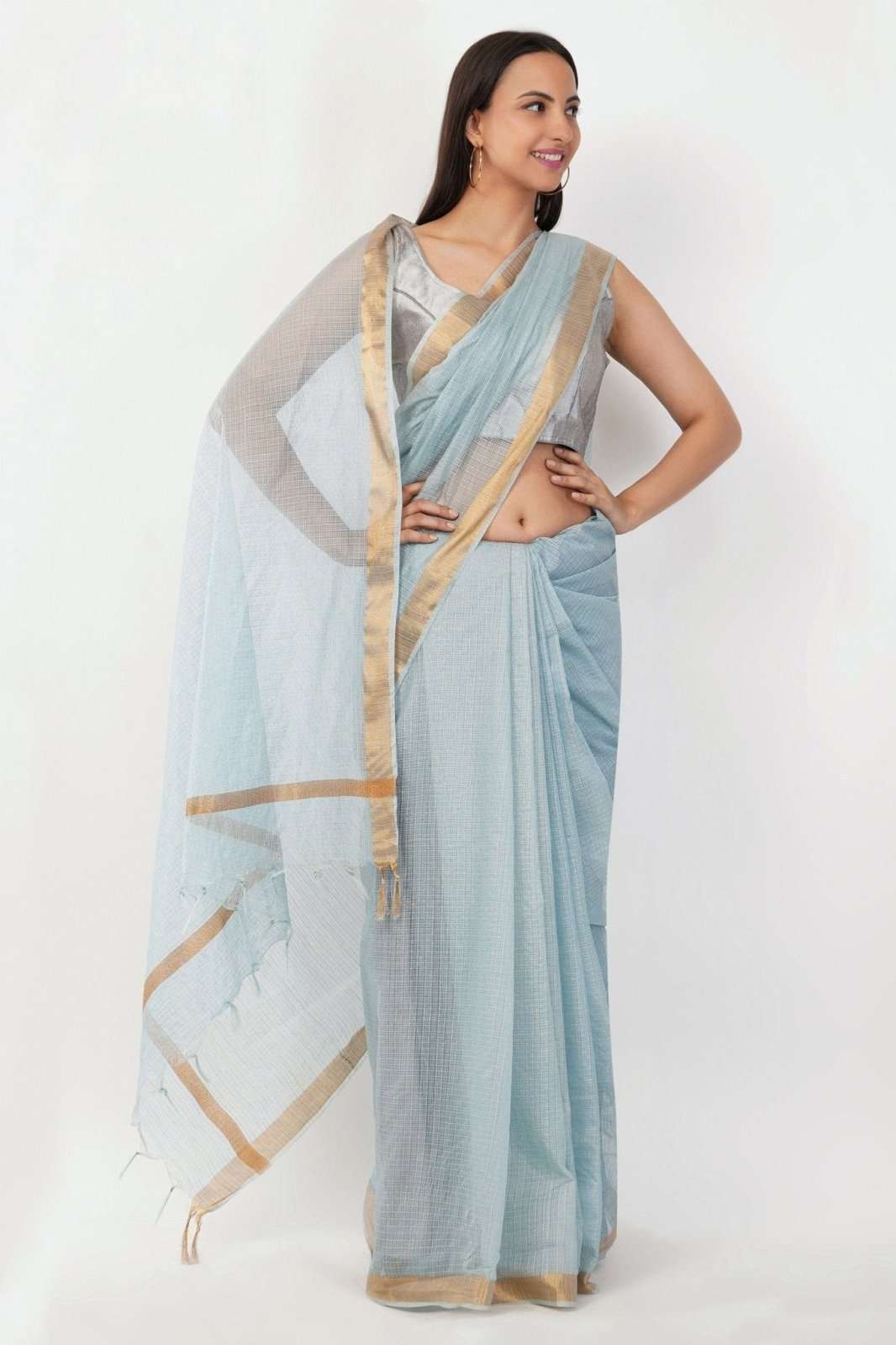 FROSTED MIST | Kota Doria | Indidha Saree
