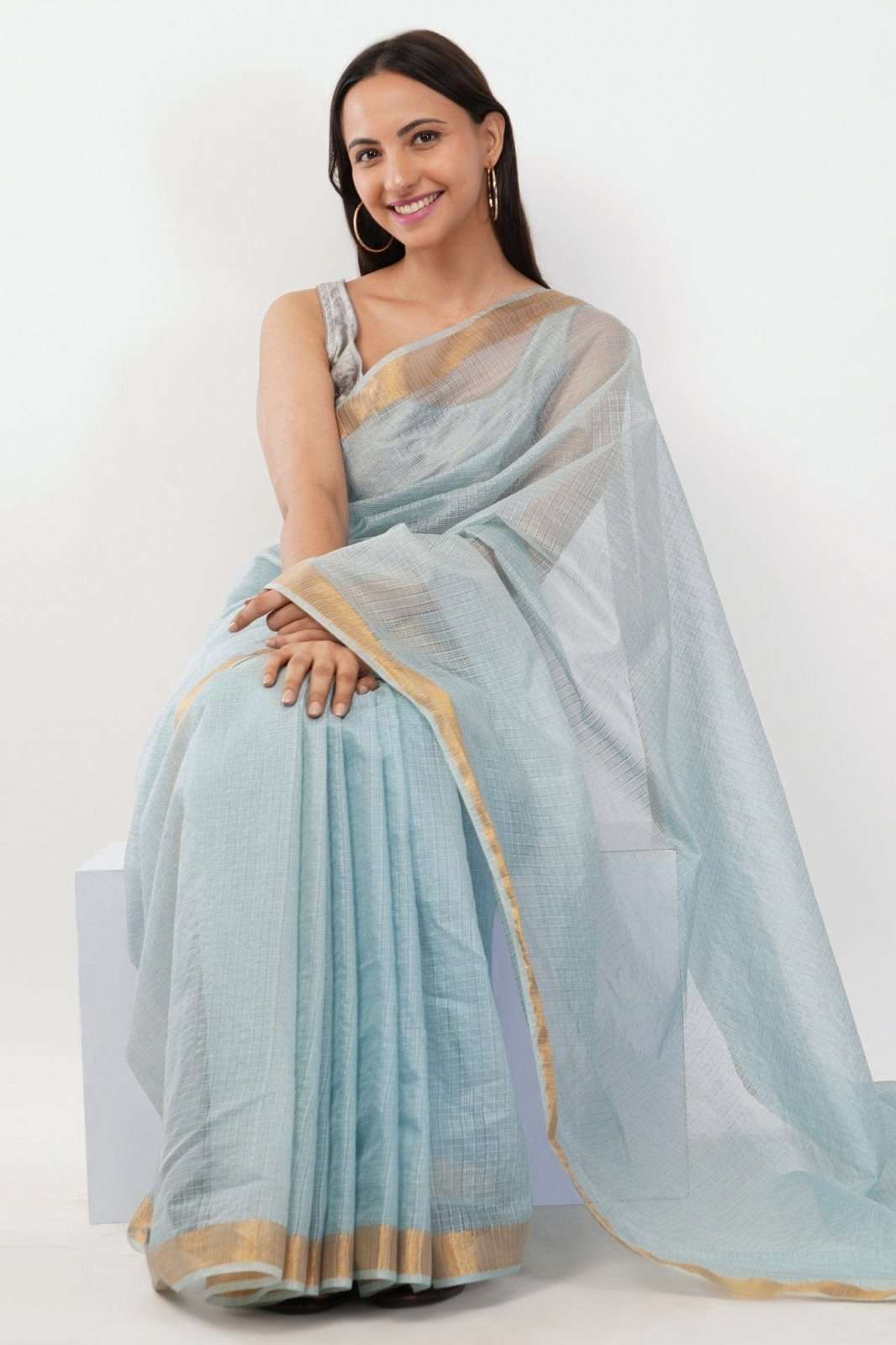 FROSTED MIST | Kota Doria | Indidha Saree