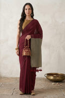WINE MIRAGE | Acrylic Cotton | Indidha Saree
