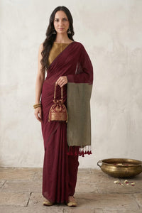 WINE MIRAGE | Acrylic Cotton | Indidha Saree