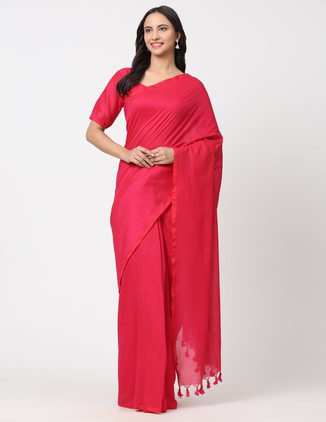 FUCHSIA FIESTA | Cotton | Indidha Saree