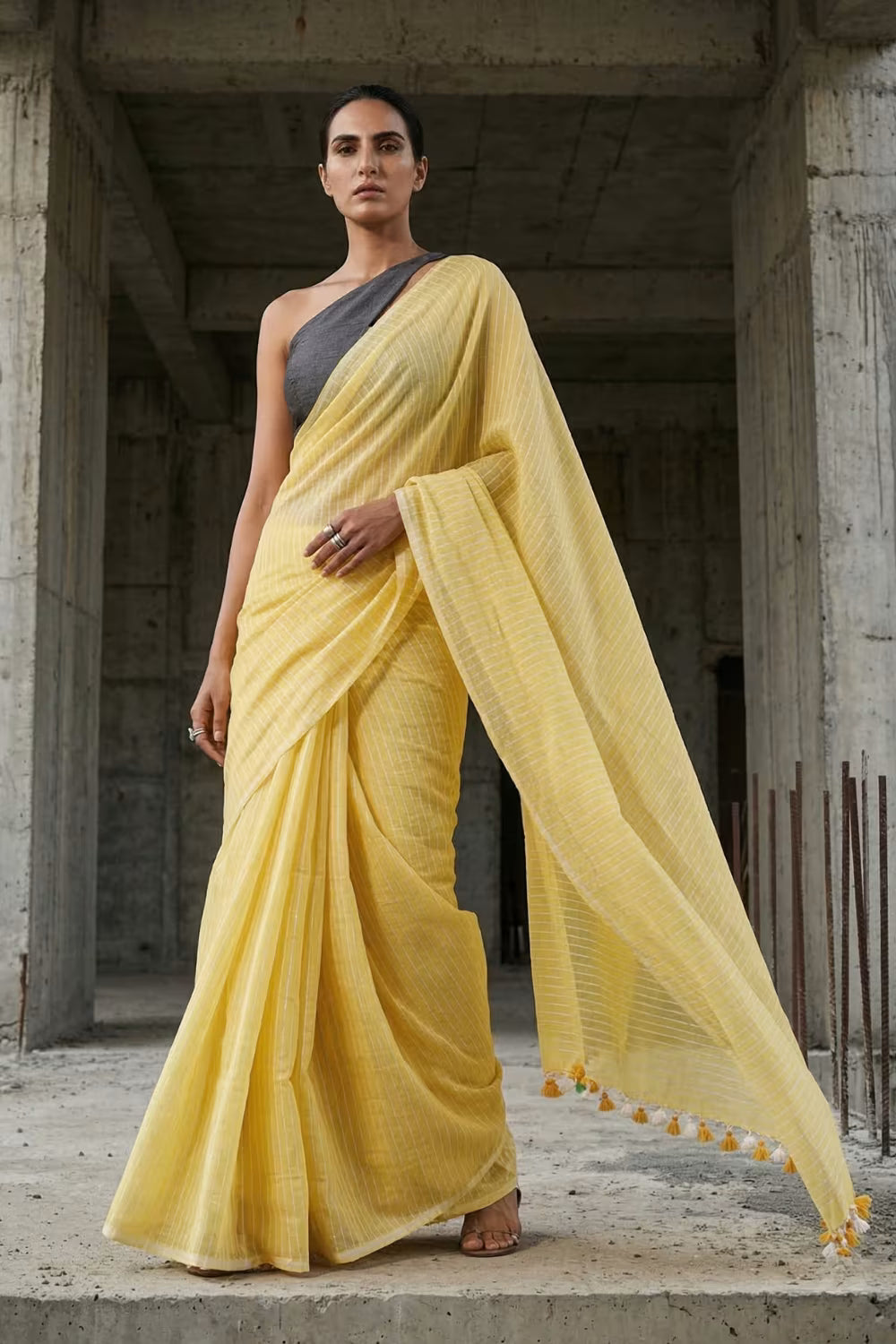 PRISHA BLOND | Mul Cotton | Indidha Saree