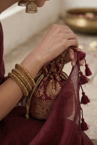WINE MIRAGE | Acrylic Cotton | Indidha Saree