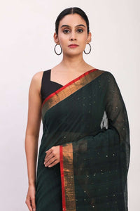 Gold - Flecked Silence | Mul Cotton | Indidha Saree