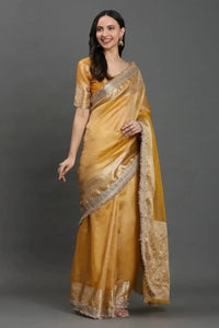 Golden Hour Grace | Tissue | Indidha Saree