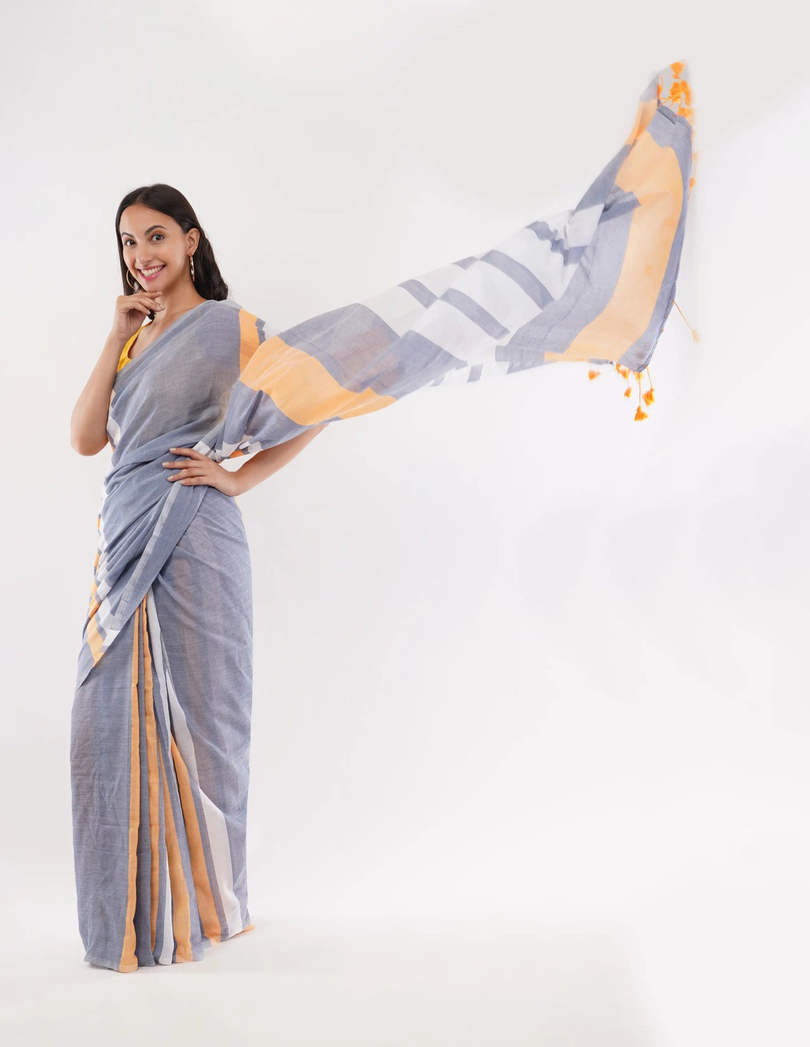 GOSSAMER GOLD | Pure Cotton | Indidha Saree