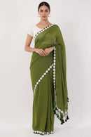 GREEN BLOSSOMES | Mul Cotton | Indidha Saree