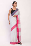 Grid & Glow | Pure Cotton | Indidha Saree