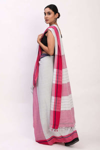 Grid & Glow | Pure Cotton | Indidha Saree