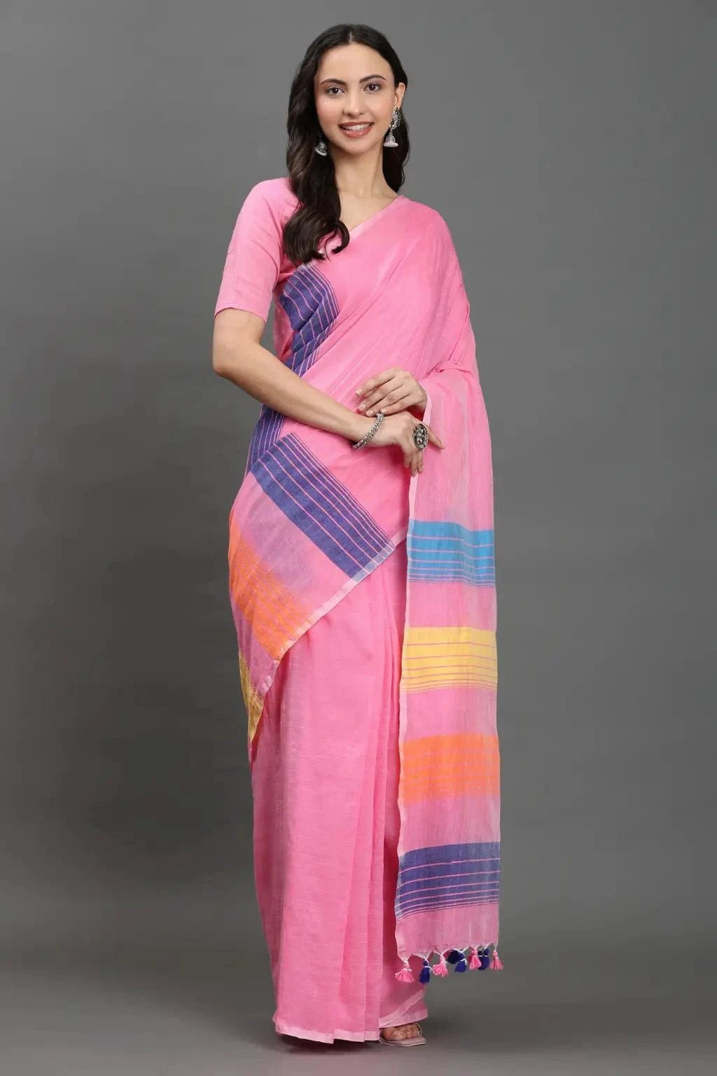 GULABI GULMOHAR | Pure Cotton | Indidha Saree