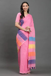 GULABI GULMOHAR | Pure Cotton | Indidha Saree