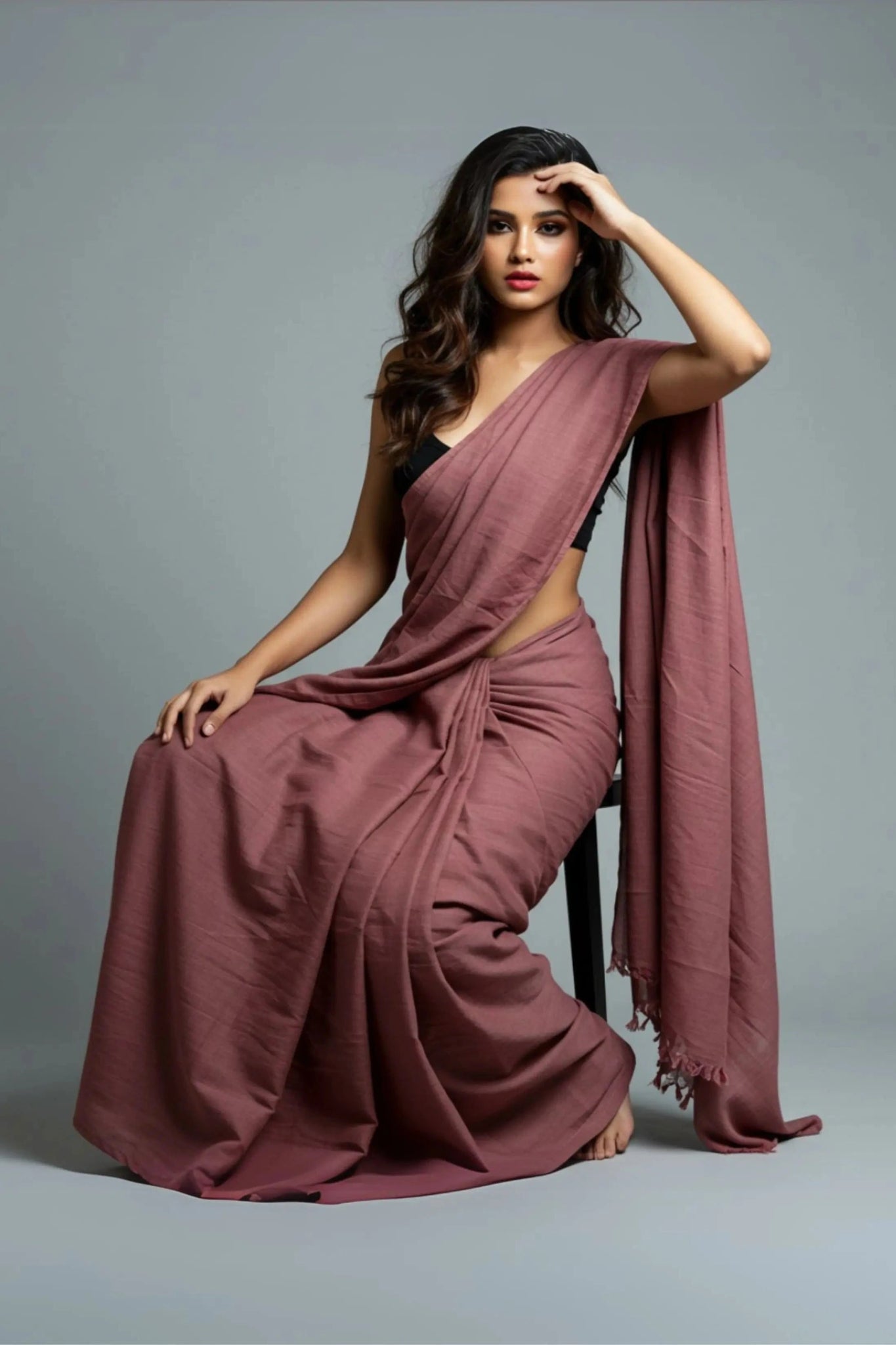 Gulnaar Clay | Mul Cotton | Indidha Saree