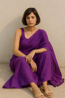 Gulnaar Gaze | Handloom Mul Cotton | Indidha Saree