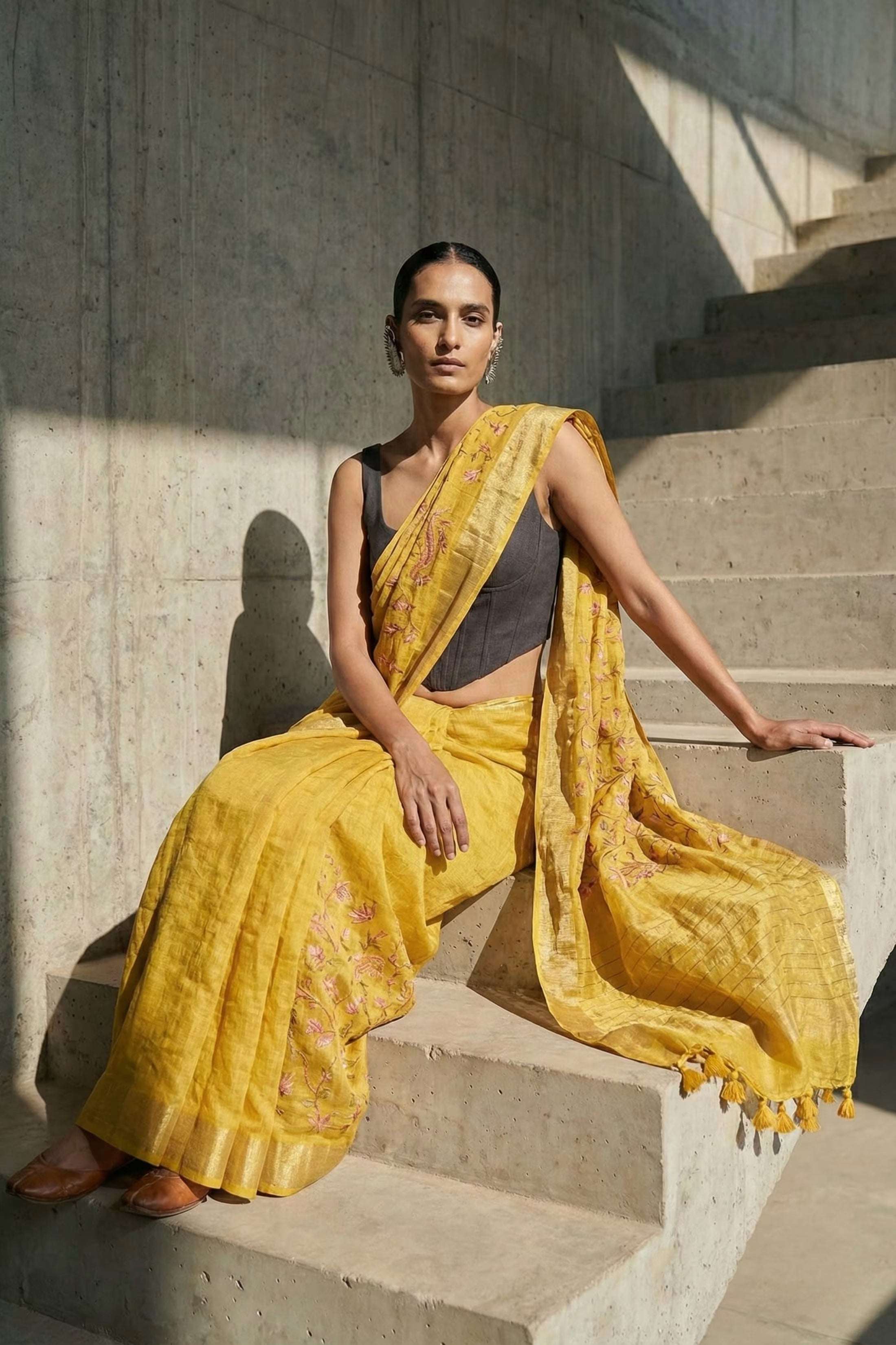 HALDI GLOW | Muga Silk | Indidha Saree