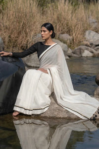 City Monochrome | Mul Cotton | Indidha Saree