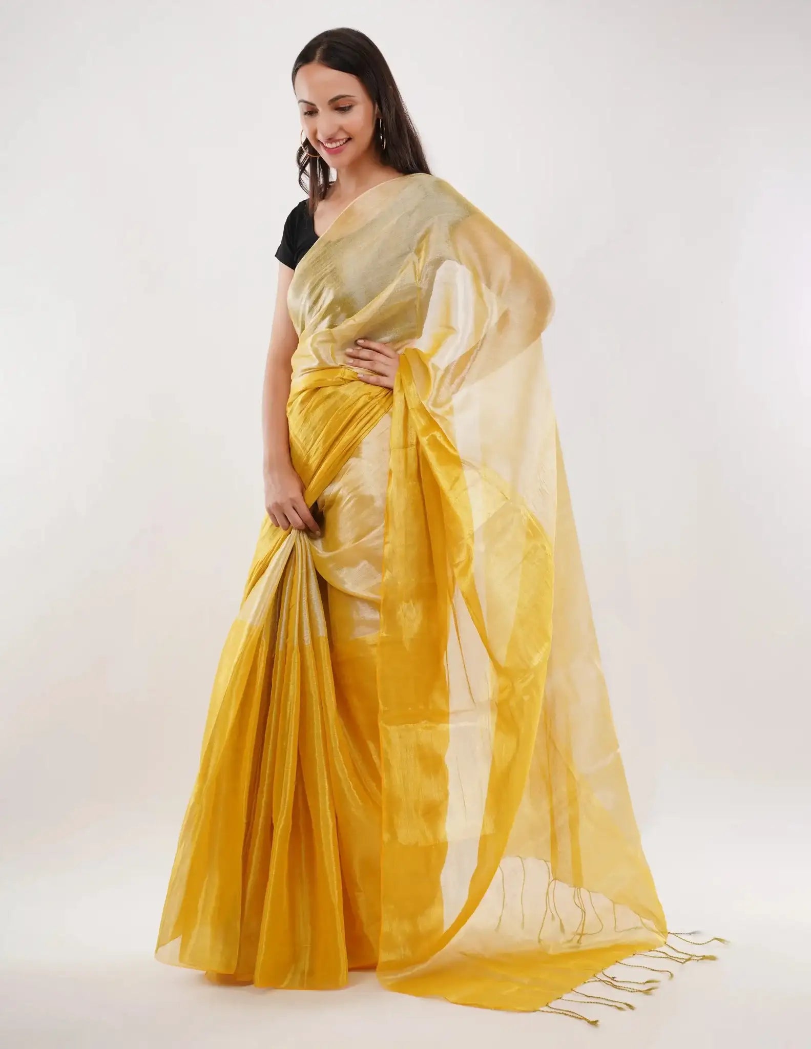 HONEYDEW | Handloom Tissue | Indidha Saree
