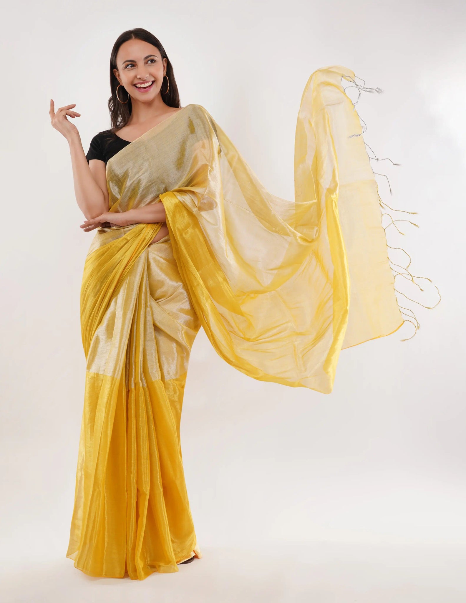 HONEYDEW | Handloom Tissue | Indidha Saree