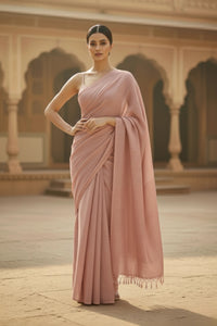 Hushed Rose | Cotton | Indidha Saree