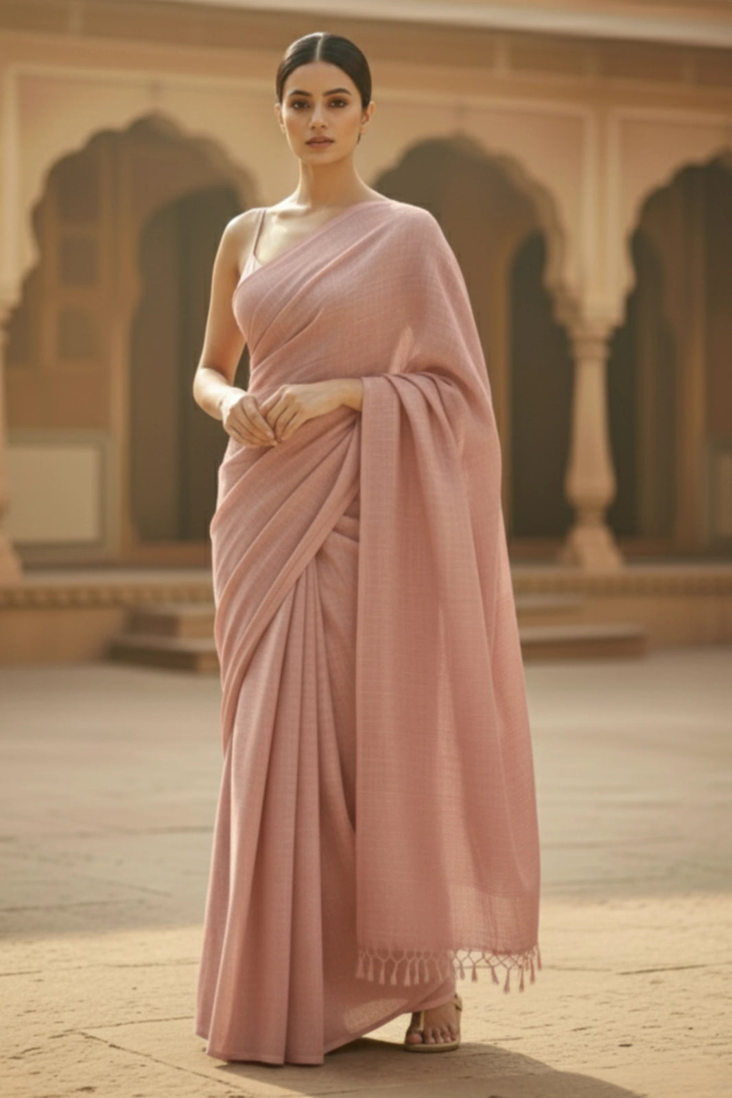Hushed Rose | Cotton | Indidha Saree