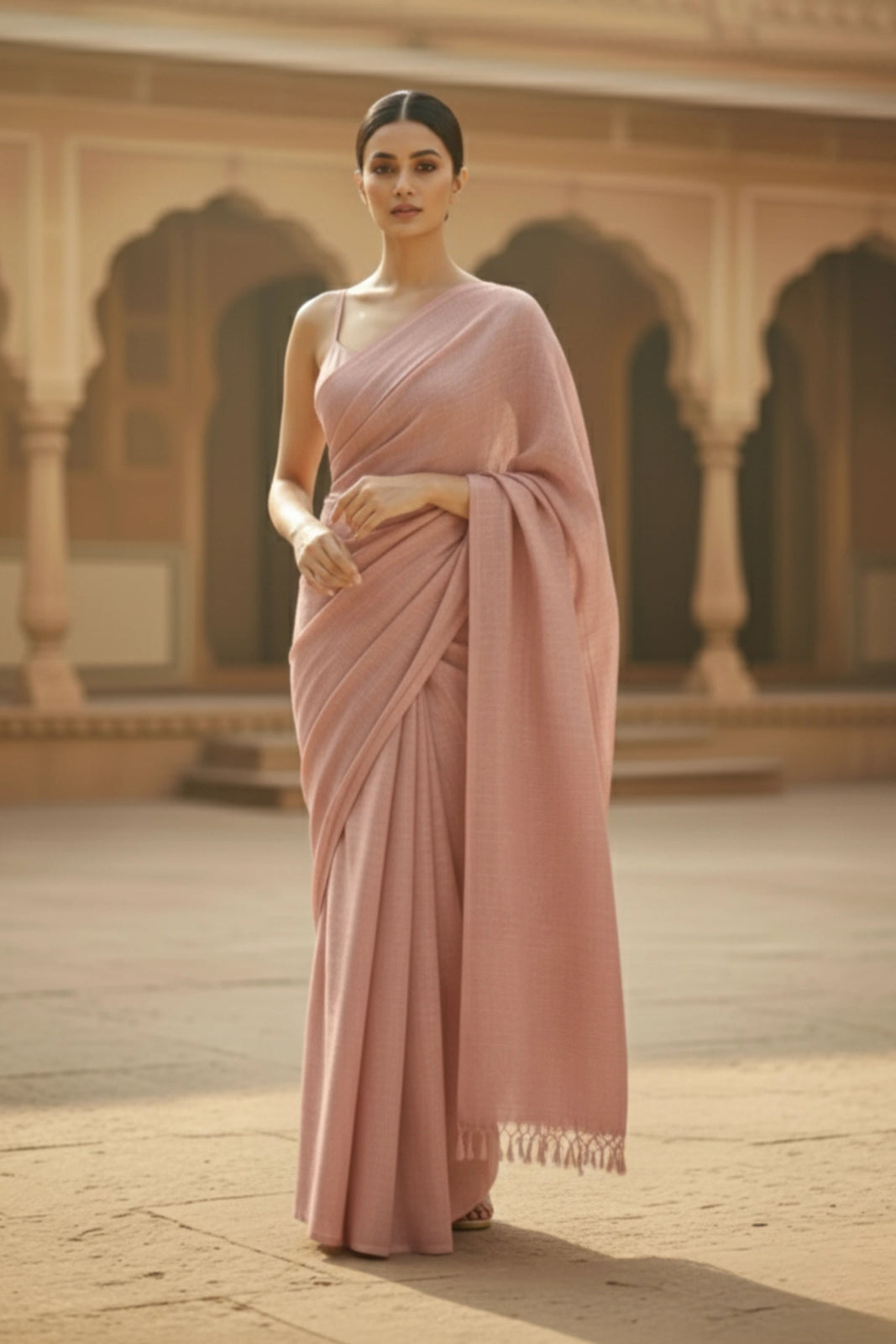 Hushed Rose | Cotton | Indidha Saree