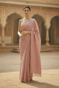 Hushed Rose | Cotton | Indidha Saree