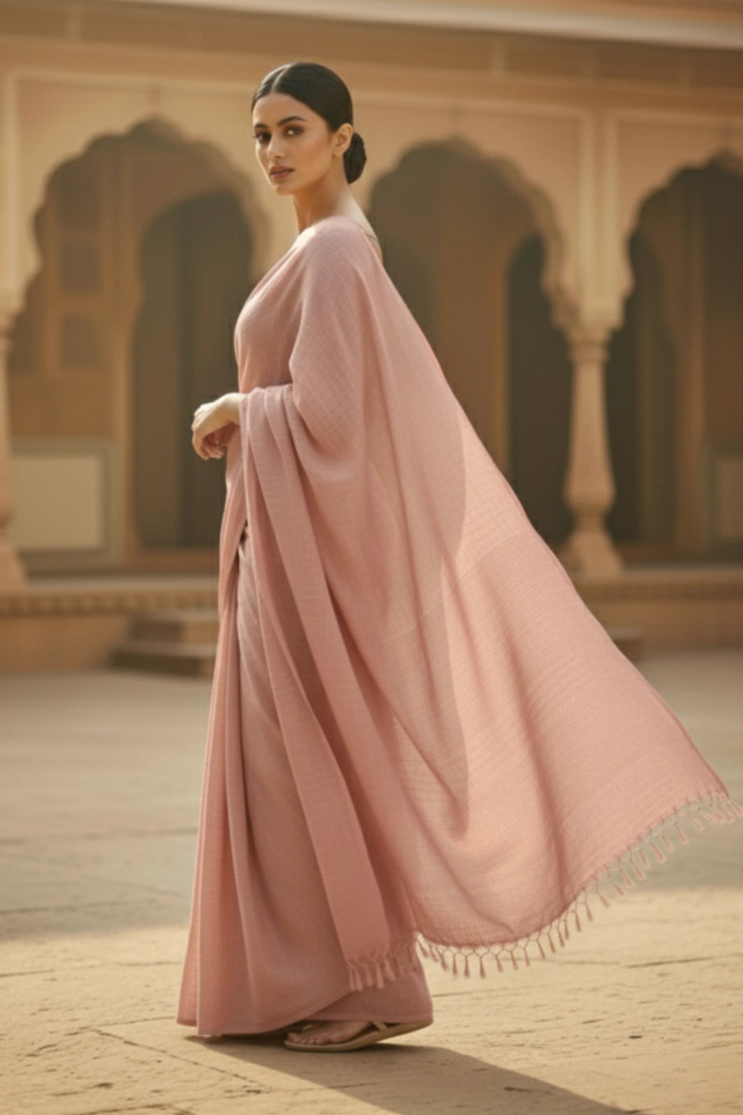 Hushed Rose | Cotton | Indidha Saree