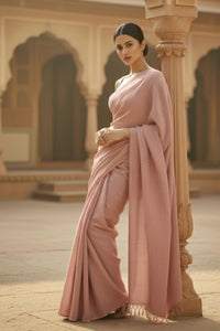 Hushed Rose | Cotton | Indidha Saree