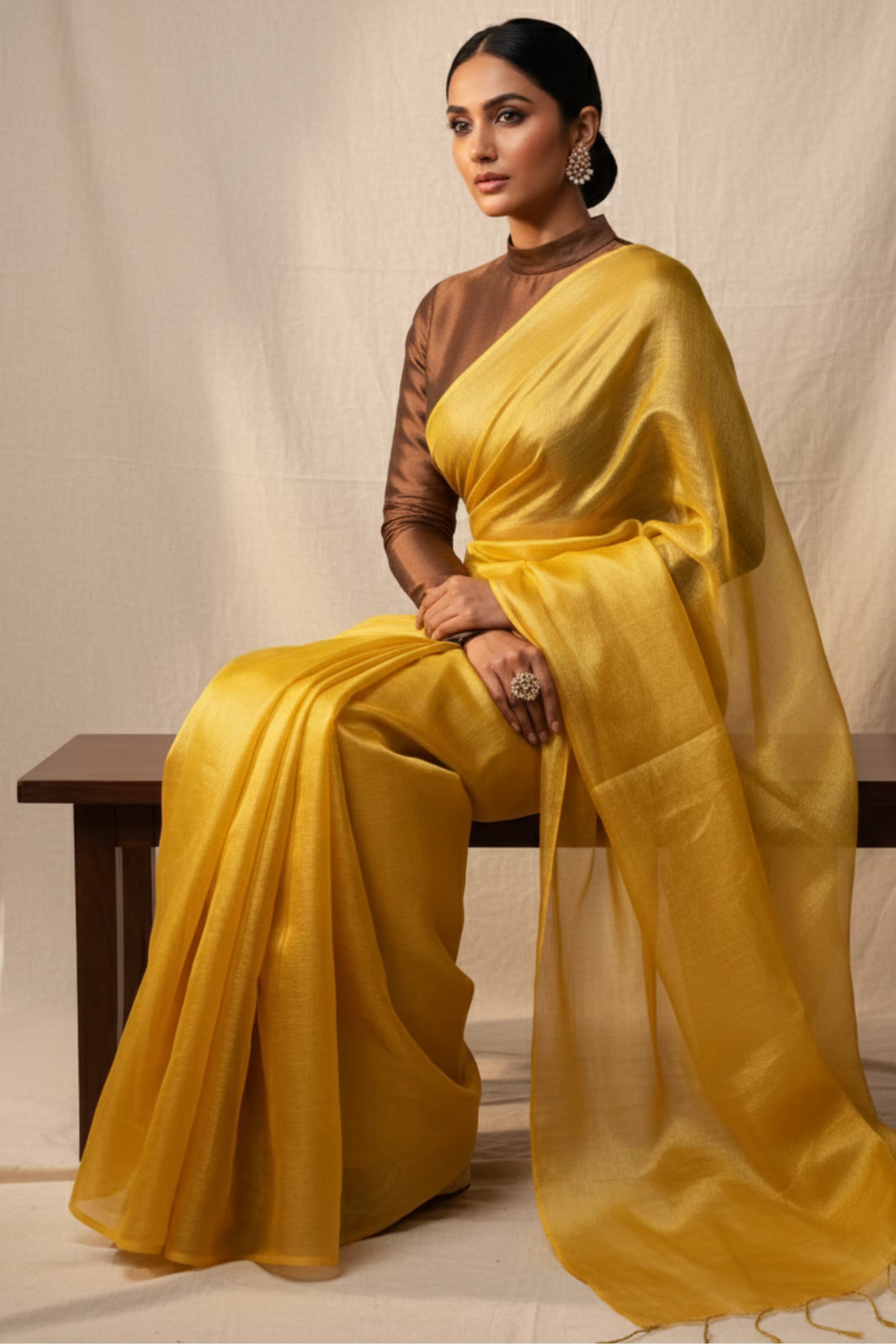 Melted Sun | Tissue | Indidha Saree