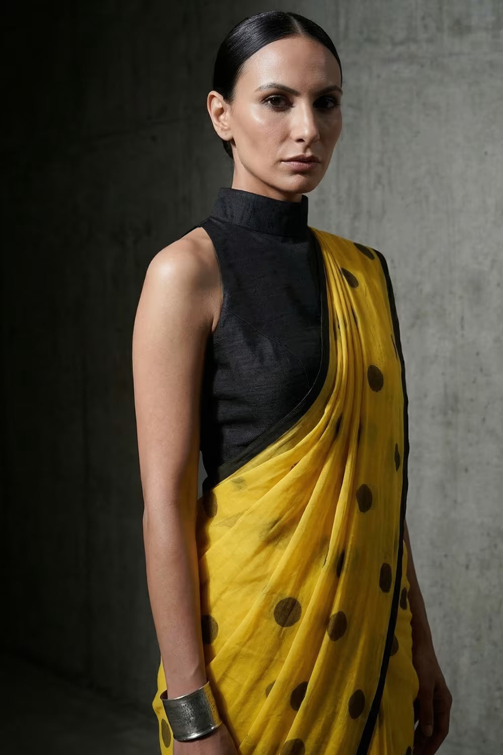 EBONY SUNSHINE | Mul Cotton | Indidha Saree