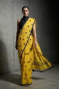EBONY SUNSHINE | Mul Cotton | Indidha Saree