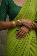 Lime Ember | Mul Cotton Saree | Indidha Saree