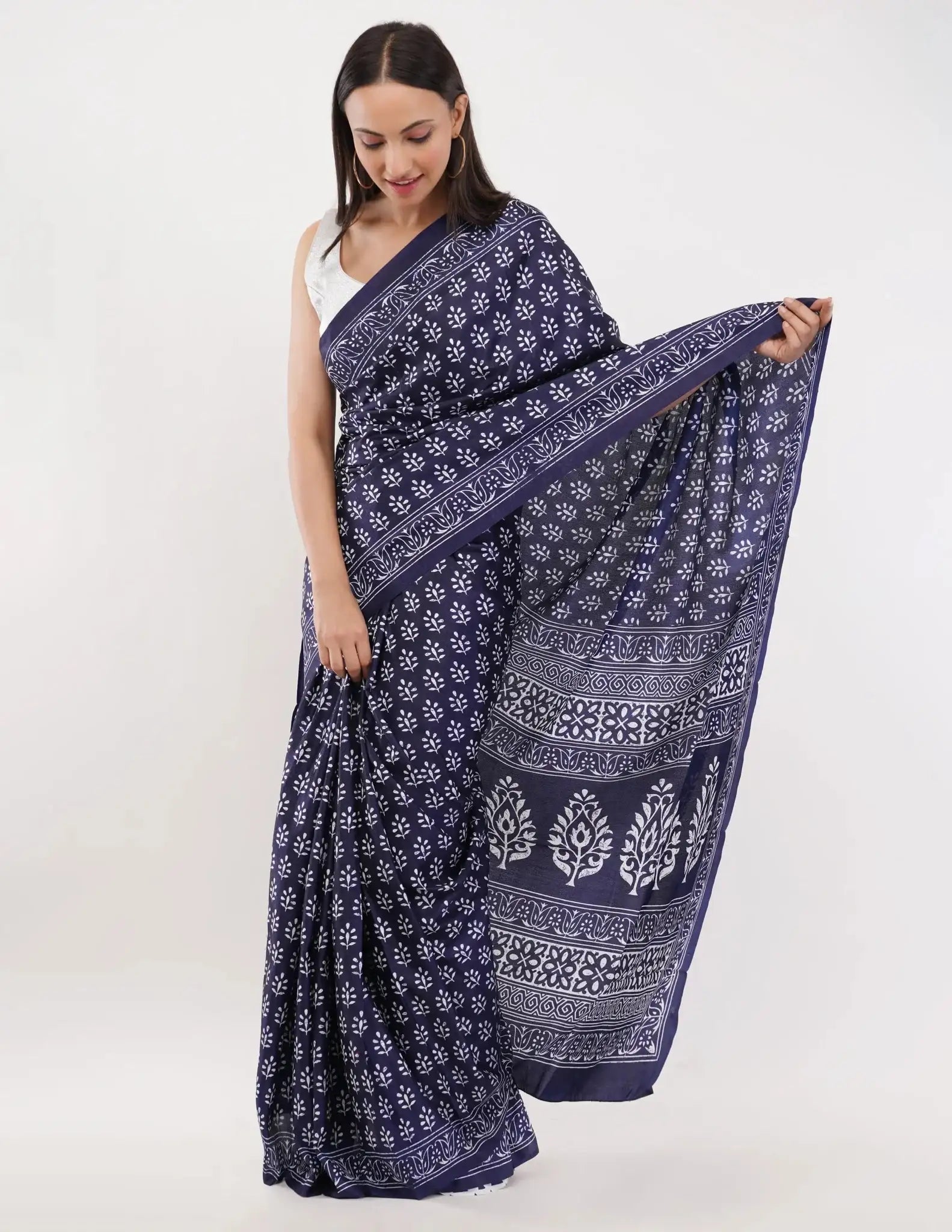 INDIGO VIBE | Cotton | Block Print | Indidha Saree