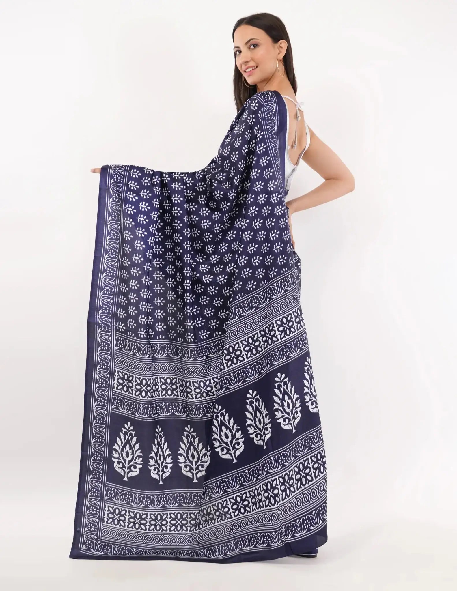 INDIGO VIBE | Cotton | Block Print | Indidha Saree