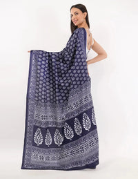 INDIGO VIBE | Cotton | Block Print | Indidha Saree