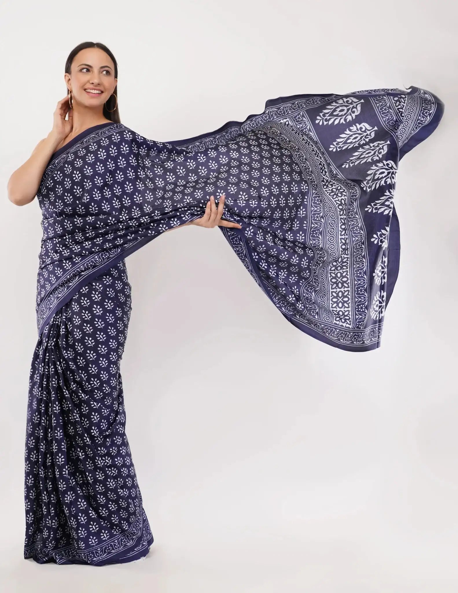 INDIGO VIBE | Cotton | Block Print | Indidha Saree