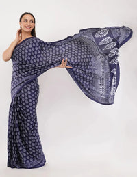 INDIGO VIBE | Cotton | Block Print | Indidha Saree