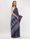 INDIGO VIBE | Cotton | Block Print | Indidha Saree