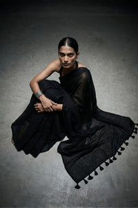 Ebon Drape | Mul Cotton | Indidha Saree