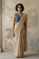 Chandan Leher | Mul Cotton | Indidha Saree