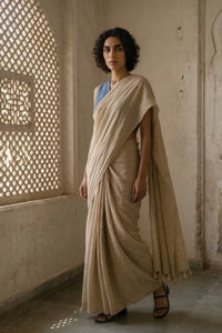 Chandan Leher | Mul Cotton | Indidha Saree