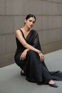 CHARCOAL DUST | Tissue | Indidha Saree