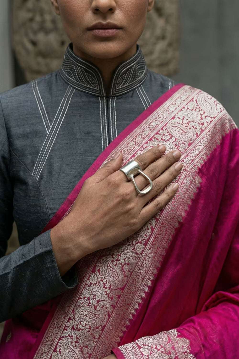 ROSETTE ROYAL | Georgette | Indidha Saree
