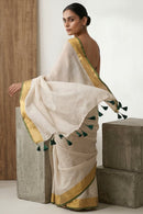 Whisper in Gold | Mul Cotton | Indidha Saree