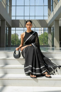 Kaali Reva | Handloom Mul Cotton | Indidha Saree