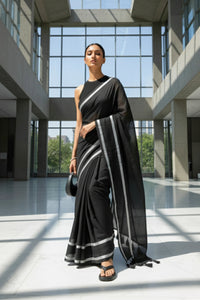 Kaali Reva | Handloom Mul Cotton | Indidha Saree