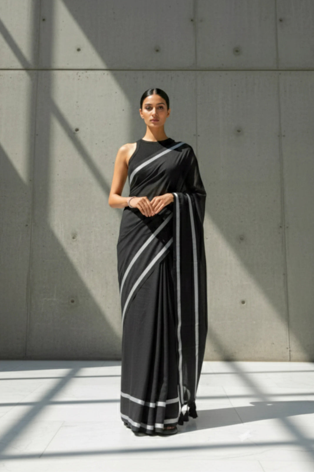 Kaali Reva | Handloom Mul Cotton | Indidha Saree