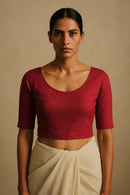 Kansa Berry | Handloom Mul Cotton | Blouse Fabric